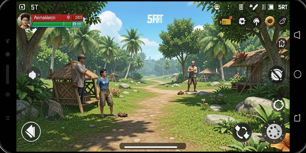 Tangkapan layar gameplay 5RT yang menarik dan penuh warna.