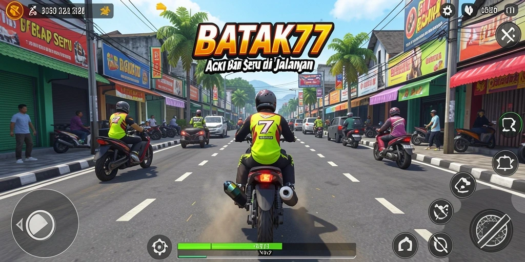 Screenshot gameplay BATIK77 menunjukkan kecepatan dan tantangan balapan.