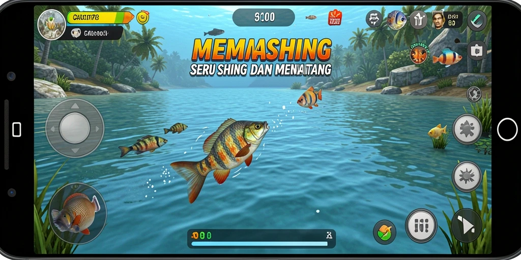 Tampilan gameplay memancing yang mendebarkan dan menawan di CACOR78.