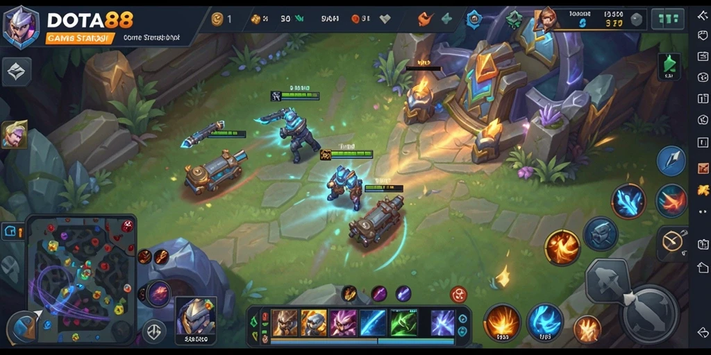 Screenshot utama DOTA88 menampilkan aksi strategi yang seru.