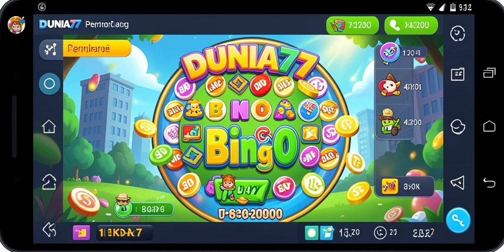 Screenshot gameplay DUNIA77 menampilkan aksi seru permainan Bingo.