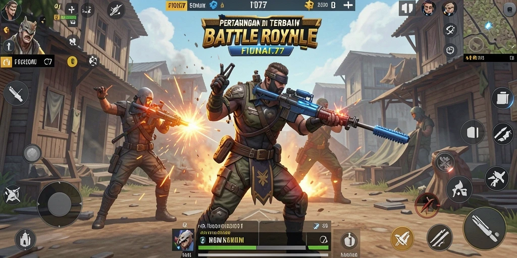 Tampilan gameplay seru dari FIONA77 di arena Battle Royale.