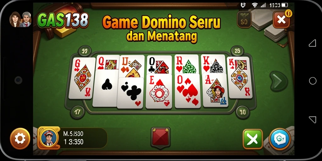 Tampilan gameplay seru dalam GAS138 saat bermain Domino.