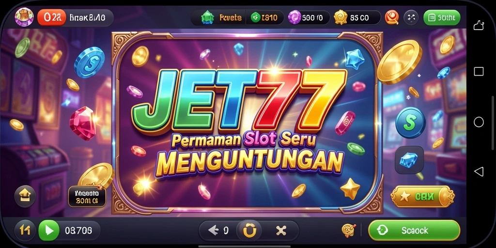 Tampilan gameplay Slot JET77 dengan grafis menarik dan fitur bonus.