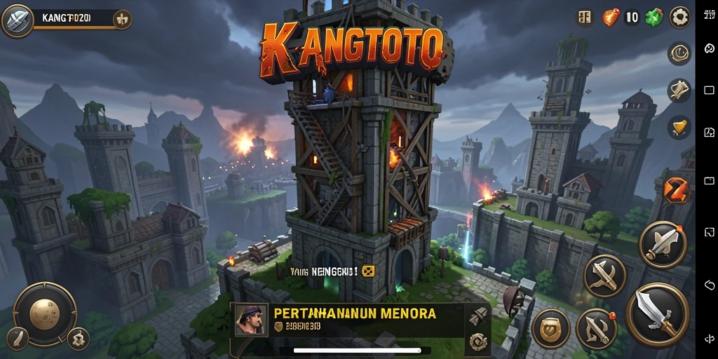 Tampilan gameplay KANGTOTO yang menegangkan dan penuh aksi.