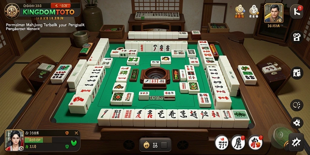 Tampilan gameplay menarik dalam permainan Mahjong KINGDOMTOTO.
