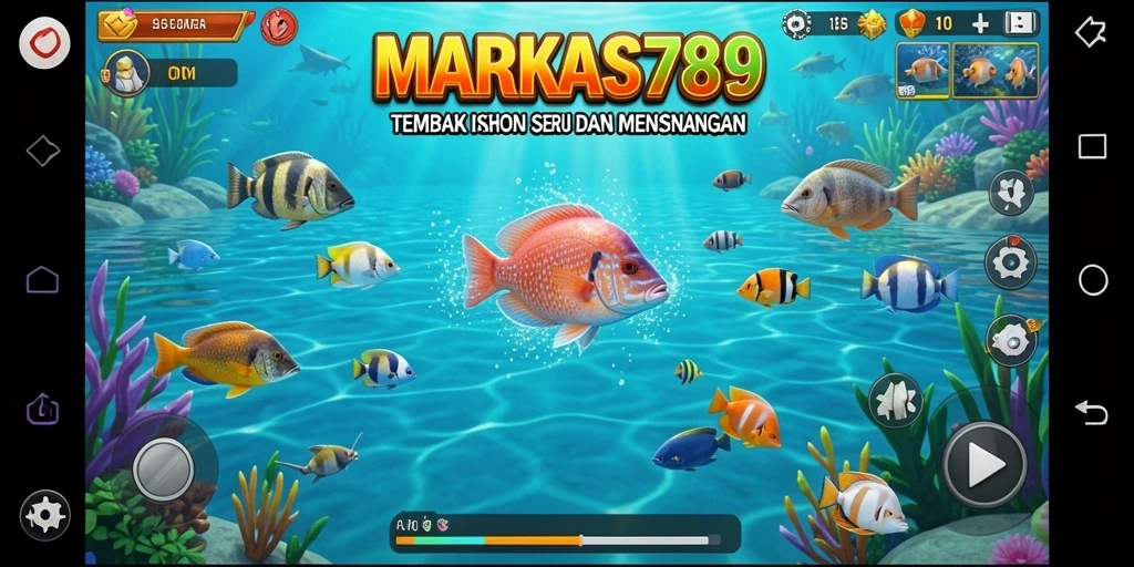 Screenshot MARKAS789 menampilkan aksi seru dalam permainan Tembak Ikan.