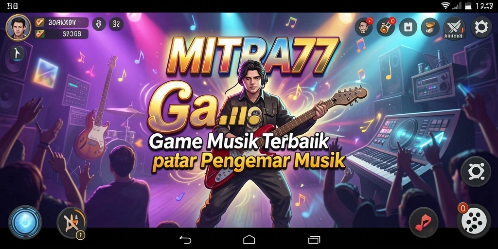 Tampilan gameplay MITRA77 dengan berbagai tantangan musik yang menarik.