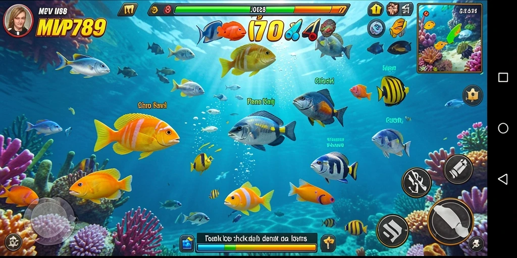Tampilan cerah dan gameplay seru dalam MVP789 Tembak Ikan.