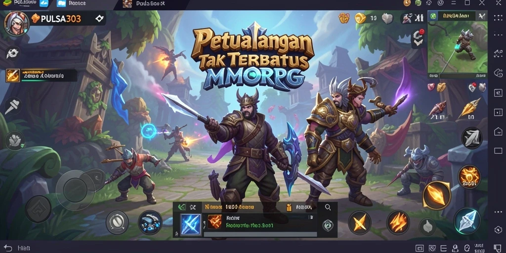 Tampilan menarik dari gameplay PULSA303 MMORPG yang menantang.