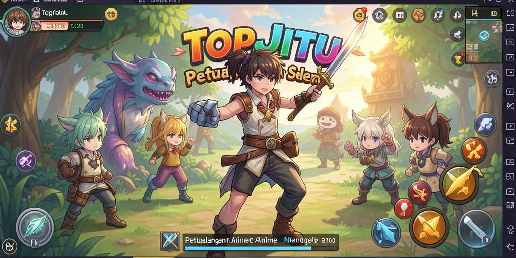 Tampilan gameplay seru dan penuh warna dari TOPJITU.