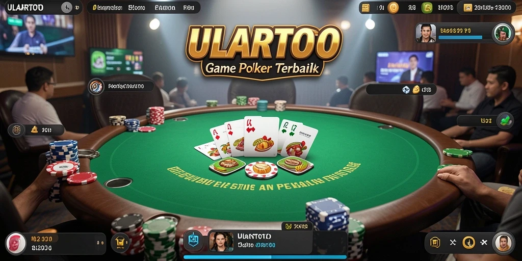 Screenshot utama ULARTOTO menampilkan gameplay Poker yang mendebarkan.