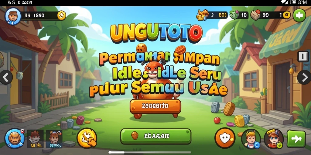 Screenshot menunjukkan karakter dan lingkungan menawan dalam gameplay Idle.
