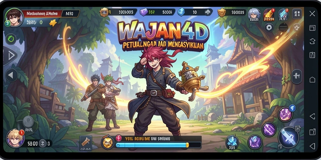 Tampilan gameplay menarik dari WAJAN4D yang penuh warna.